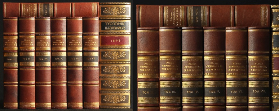 Buchrücken Leder Dekor-Paneele Buch Optik