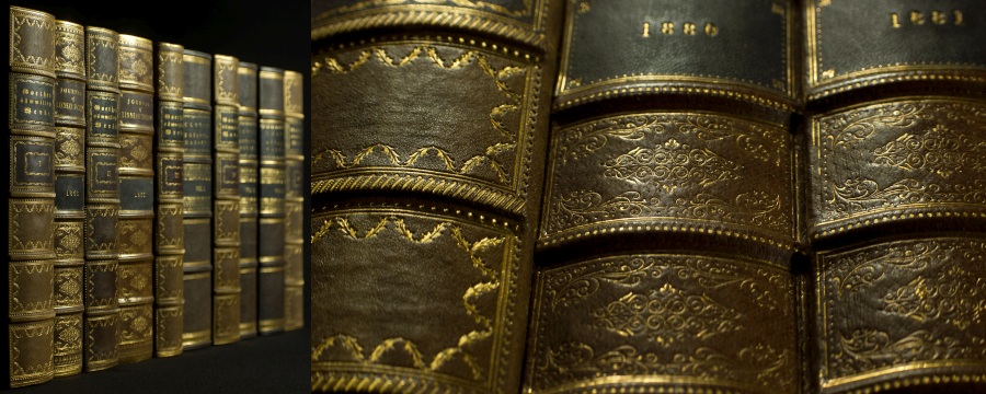 Buchrücken Leder Dekor-Paneele Buch Optik