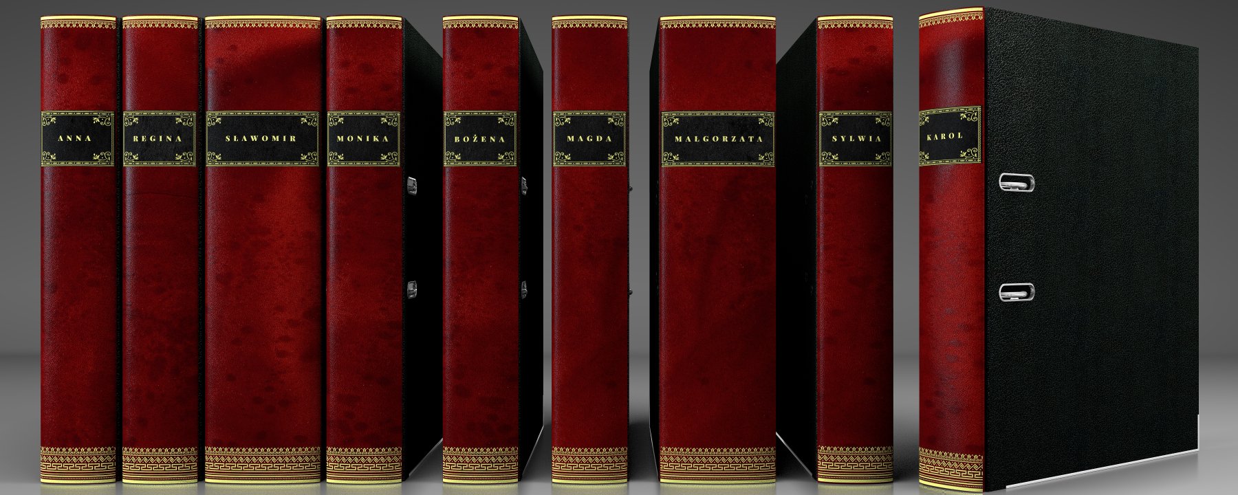 Buchrücken Buchattrappen - Beispiel