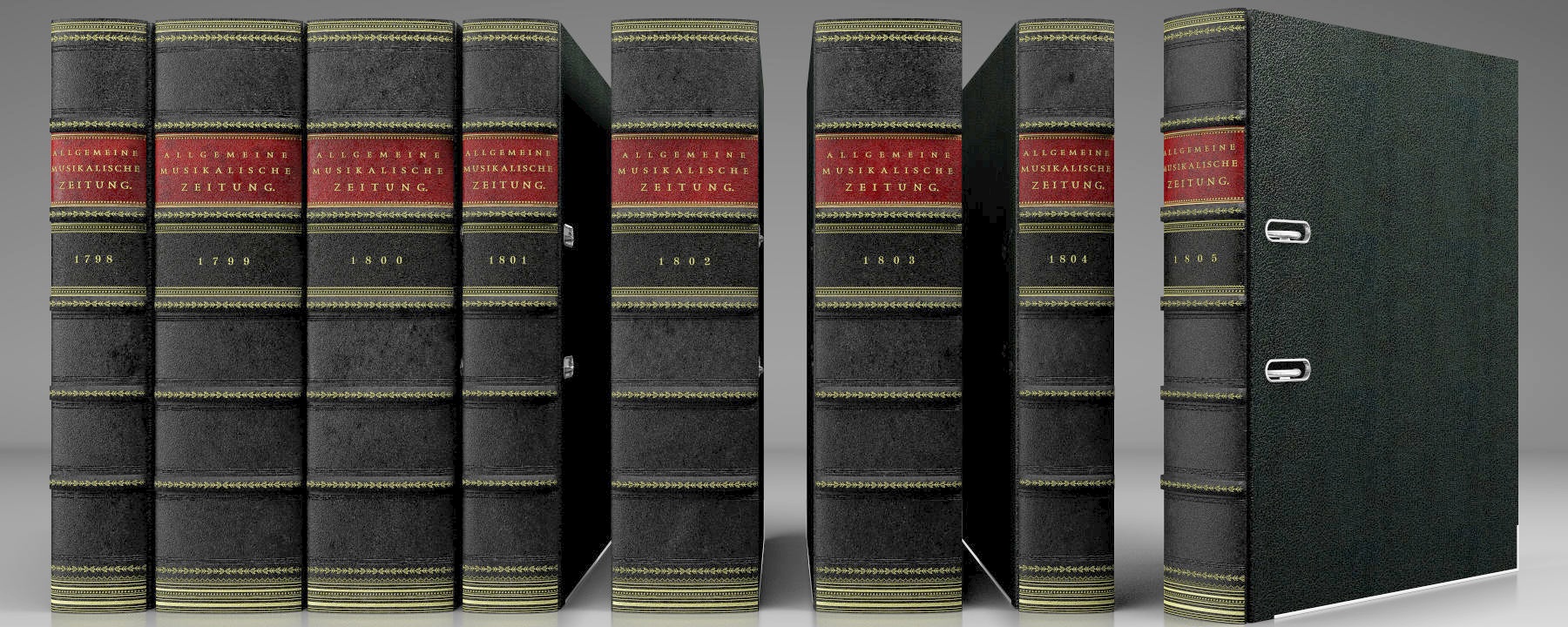 Leder Buchrücken Stehsammler Stehordner mit Prägung