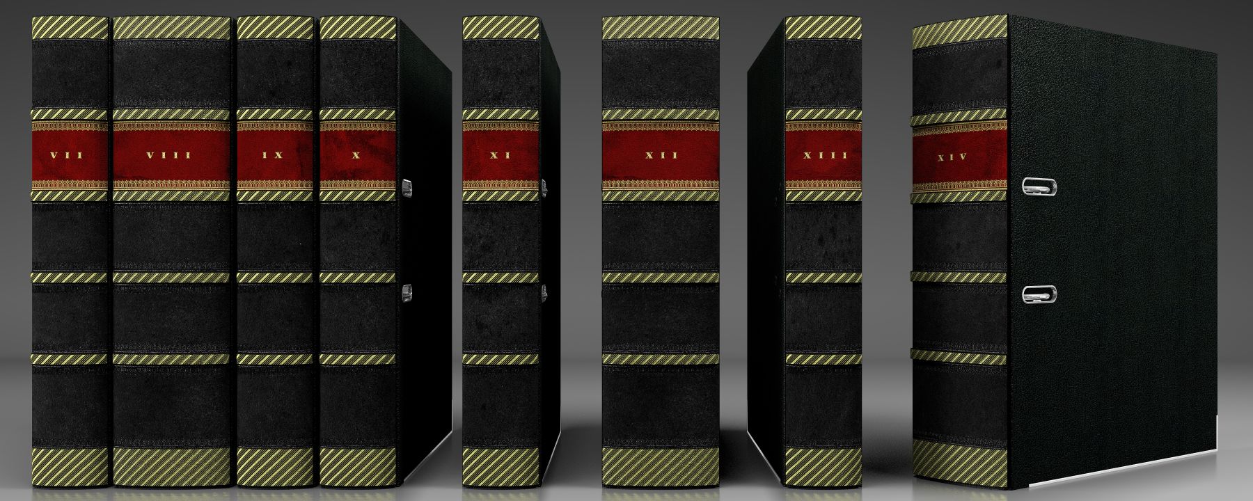 Leder Buchrücken Stehsammler Stehordner mit Prägung